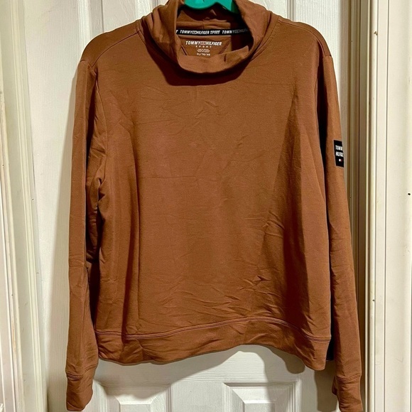 Tommy Hilfiger Sport, pullover cowel neck, women's XL, mocha color - Picture 4 of 11